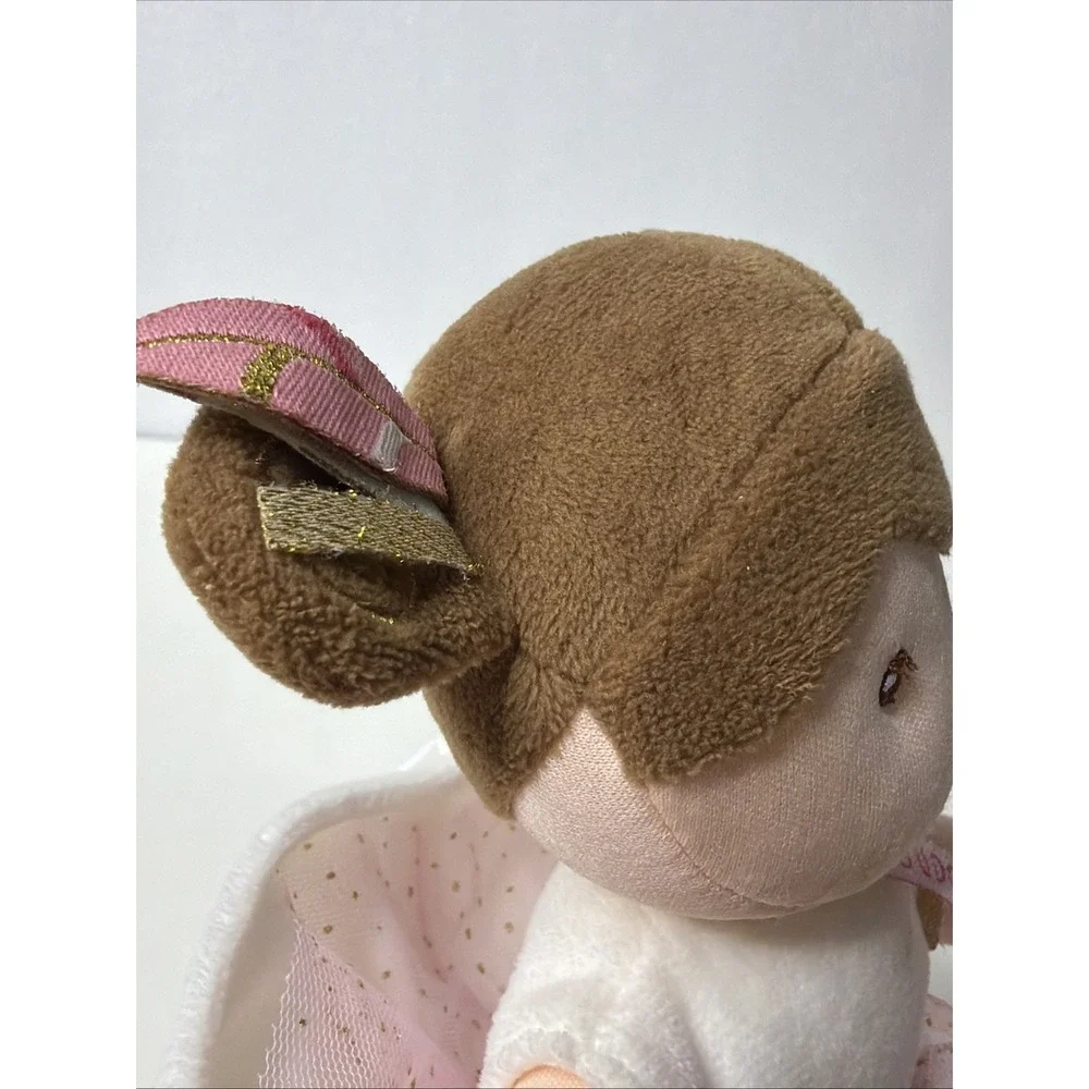 Jolijou Paris Doudou et Compagnie Ballerina Plush Doll Pink Gold Tutu 11